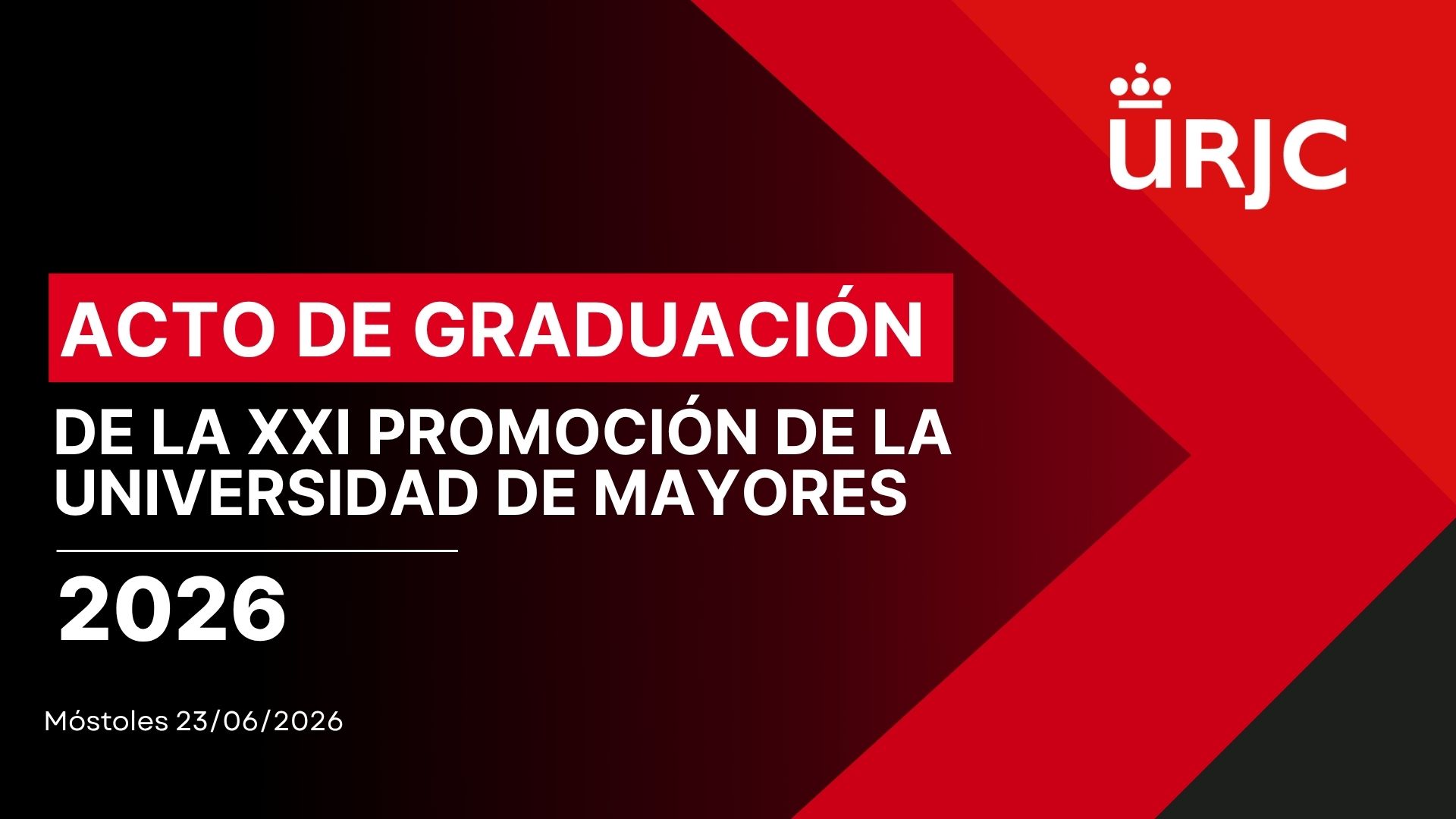 Acto de graduación de la XXI Promoción de la Universidad de Mayores